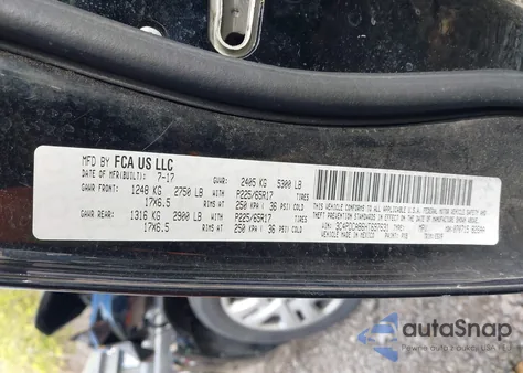 2017 Dodge Journey Se from USA, damaged, VIN 3C4PDCAB6HT697631